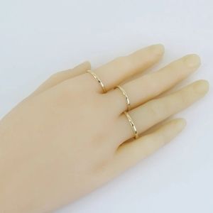 14k Yellow Gold 3-Ring Wedding Band Set by Tessler & Weiss